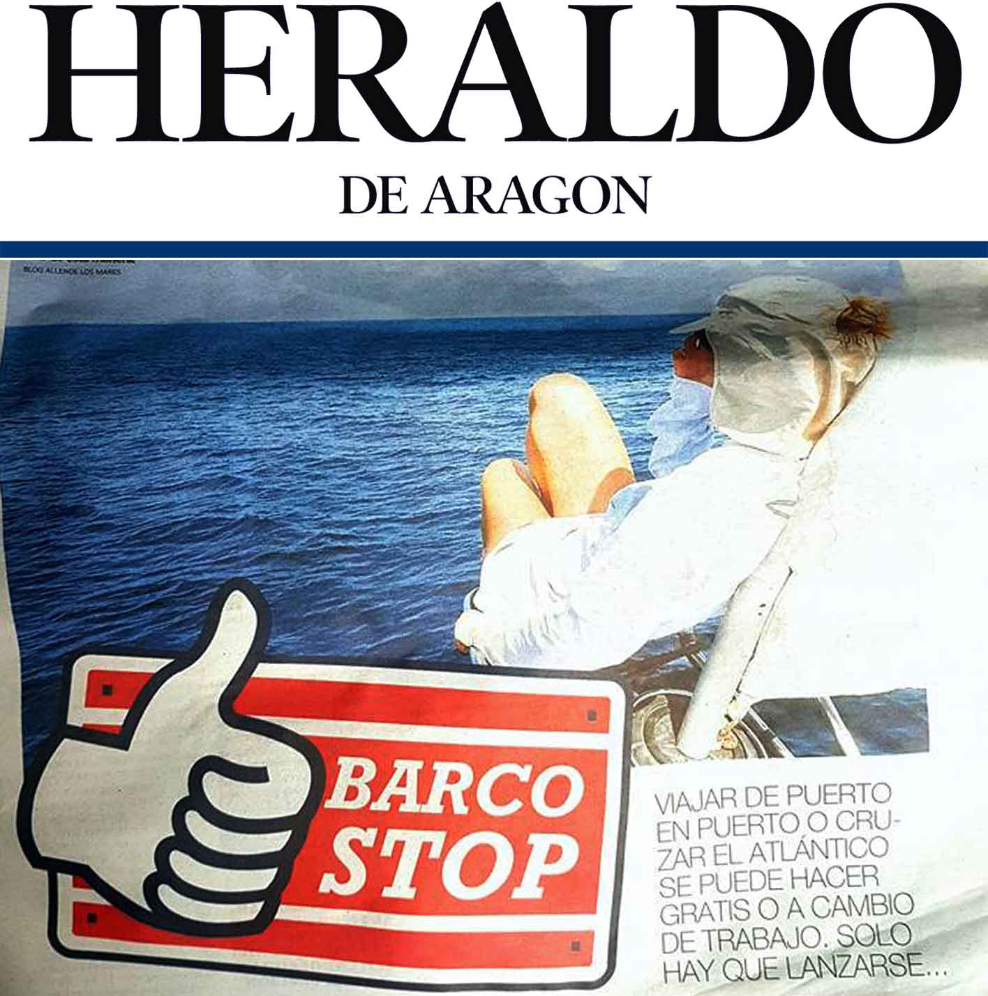 Heraldo de Aragón entrevista a Allende los mares sobre Barcostop