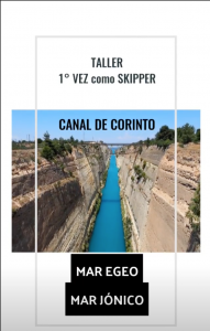 Taller 1ª vez skipper- Grecia-Canal de Corinto-Allende los Mares